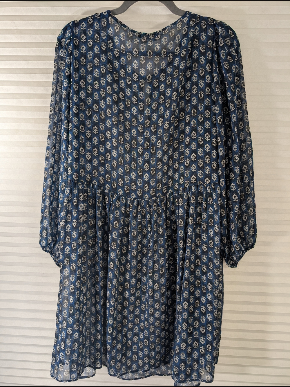 Tommy Hilfiger Coastal Boho Sheer Swimsuit Cover Up Dress Blue Women's S - Picture 7 of 7